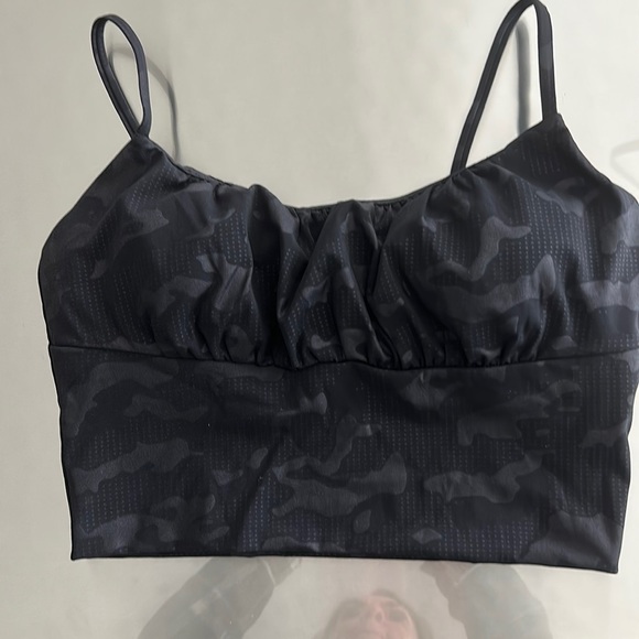 ZYIA Other - Zyia Gray Battleship Camo Luxe Ruched Bra Size Small. Great Preowned Condition!